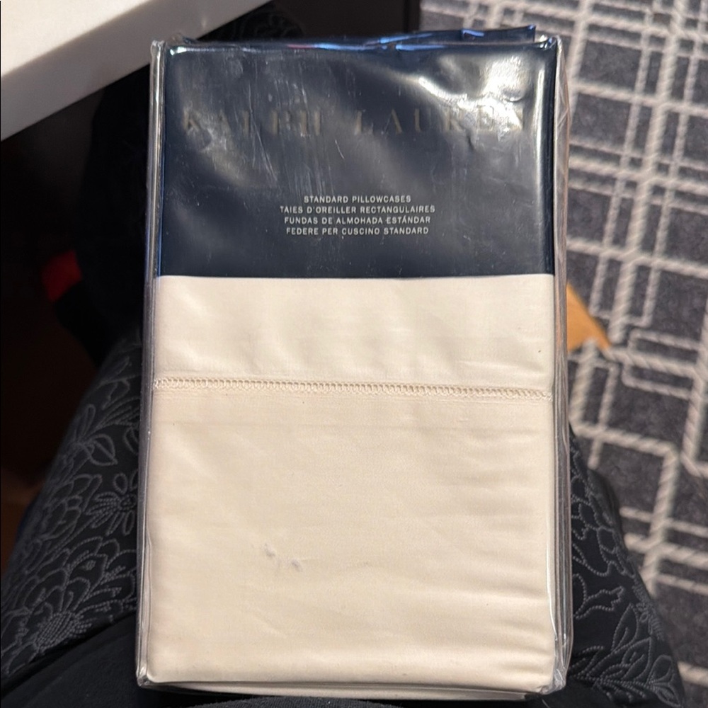 Ralph Lauren Cream Standard Pillowcases - 2-Pack